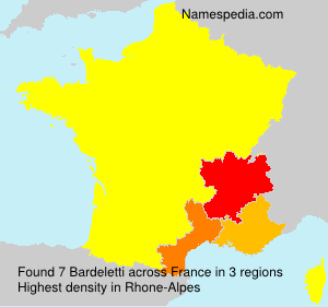 Surname Bardeletti in France Surname Bardeletti in France