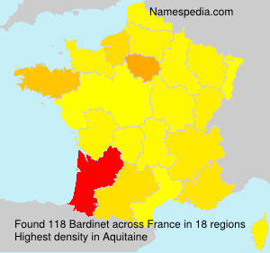 Surname Bardinet in France Surname Bardinet in France