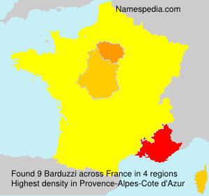 Surname Barduzzi in France