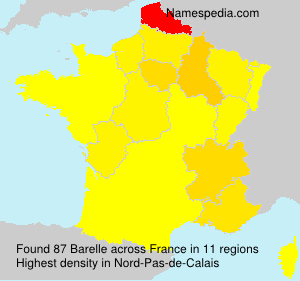 Surname Barelle in France