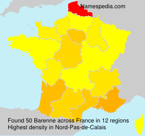 Surname Barenne in France Surname Barenne in France
