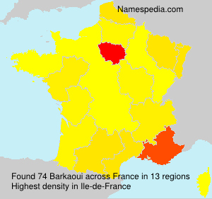 Surname Barkaoui in France Surname Barkaoui in France