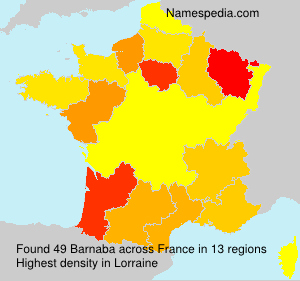 Surname Barnaba in France Surname Barnaba in France
