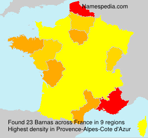 Surname Barnas in France Surname Barnas in France