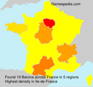 Surname Barona in France Surname Barona in France
