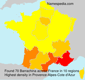 Surname Barrachina in France Surname Barrachina in France