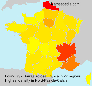 Surname Barras in France Surname Barras in France