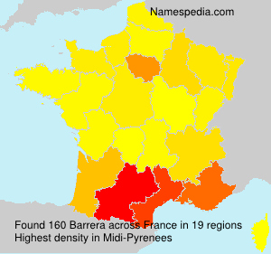 Surname Barrera in France Surname Barrera in France