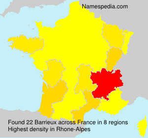 Surname Barrieux in France Surname Barrieux in France