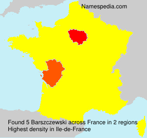 Surname Barszczewski in France
