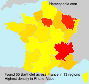 Surname Bartholet in France Surname Bartholet in France