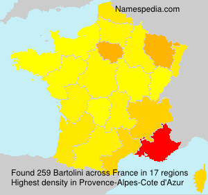 Surname Bartolini in France Surname Bartolini in France