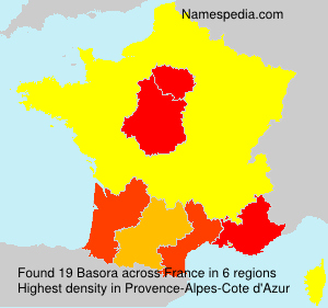 Surname Basora in France Surname Basora in France