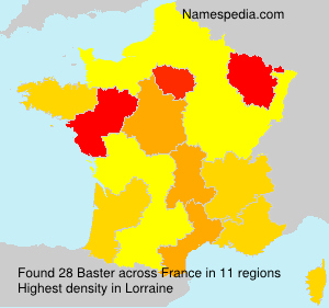 Surname Baster in France Surname Baster in France