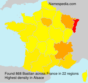 Surname Bastian in France