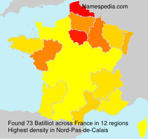 Surname Batilliot in France Surname Batilliot in France