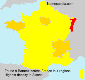 Surname Batmaz in France Surname Batmaz in France