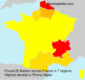 Surname Battain in France Surname Battain in France