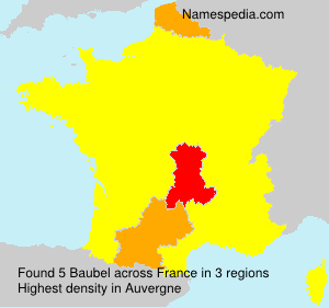 Surname Baubel in France Surname Baubel in France