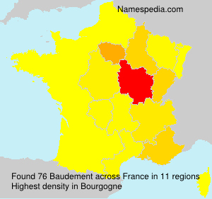 Surname Baudement in France Surname Baudement in France