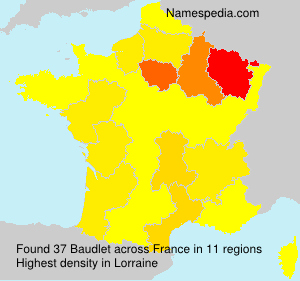 Surname Baudlet in France Surname Baudlet in France
