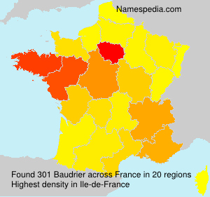 Surname Baudrier in France Surname Baudrier in France