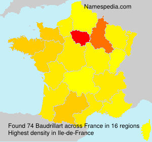 Surname Baudrillart in France Surname Baudrillart in France