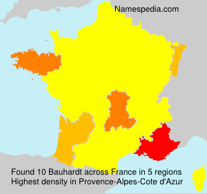 Surname Bauhardt in France Surname Bauhardt in France