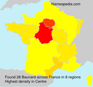 Surname Baunard in France Surname Baunard in France