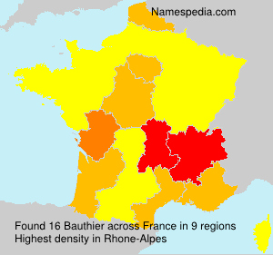 Surname Bauthier in France Surname Bauthier in France