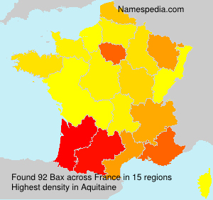Surname Bax in France Surname Bax in France