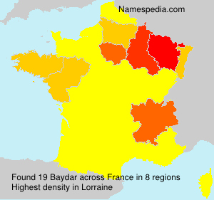 Surname Baydar in France Surname Baydar in France