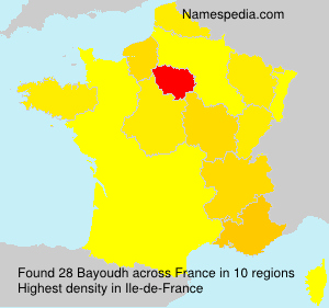 Surname Bayoudh in France Surname Bayoudh in France