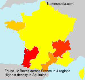 Surname Bazes in France Surname Bazes in France