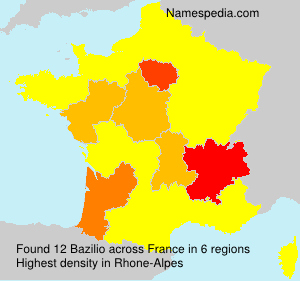 Surname Bazilio in France Surname Bazilio in France