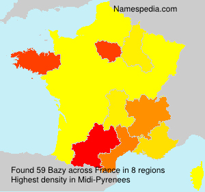 Surname Bazy in France Surname Bazy in France