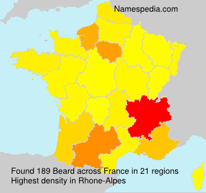 Surname Beard in France Surname Beard in France