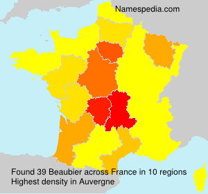 Surname Beaubier in France Surname Beaubier in France