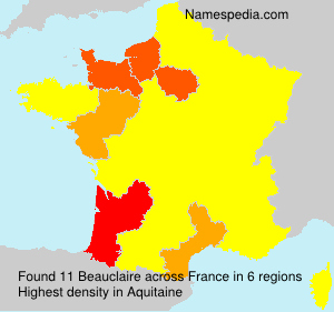 Surname Beauclaire in France Surname Beauclaire in France