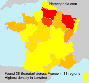 Surname Beaudart in France Surname Beaudart in France