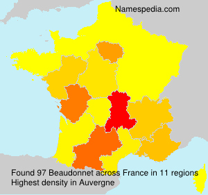 Surname Beaudonnet in France Surname Beaudonnet in France