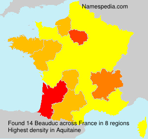 Surname Beauduc in France Surname Beauduc in France