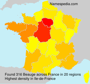 Surname Beauge in France Surname Beauge in France