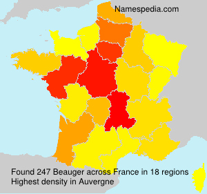 Surname Beauger in France Surname Beauger in France