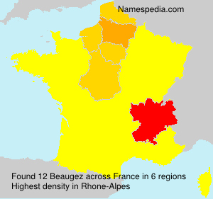 Surname Beaugez in France Surname Beaugez in France
