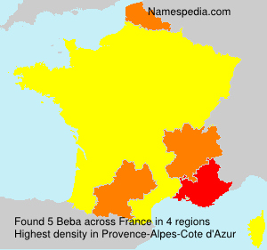 Surname Beba in France Surname Beba in France