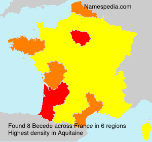Surname Becede in France Surname Becede in France