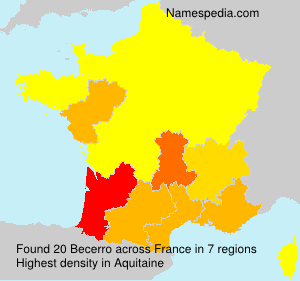 Surname Becerro in France Surname Becerro in France
