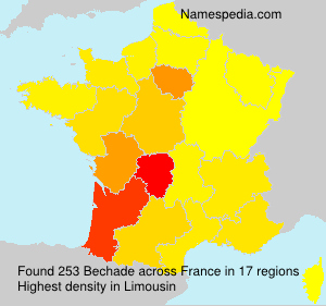 Surname Bechade in France Surname Bechade in France