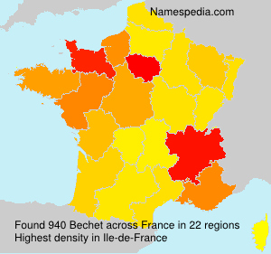 Surname Bechet in France Surname Bechet in France